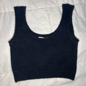 Cropped fuzzy tank top